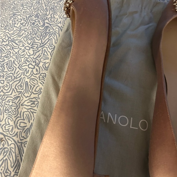 Manolo Blahnik Women's Hangisi Flats Blush Sz 9.5 (42 1/2) - Picture 6 of 11